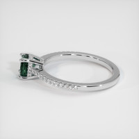 0.84 Ct. Greenish Blue Sapphire Ring, 14K White Gold 4