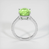 5.09 Ct. Yellowish Green Sapphire Ring, 14K White Gold 3