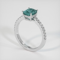 1.26 Ct. Sapphire Ring, 14K White Gold 2