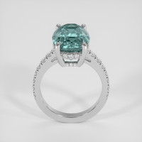 7.47 Ct. Bluish Green Sapphire Ring, 14K White Gold 3