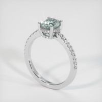 1.06 Ct. Sapphire Ring, 14K White Gold 2