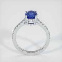 1.75 Ct. Blue Sapphire Ring, 18K White Gold 3