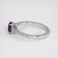 0.90 Ct. Bi Color Sapphire Ring, 18K White Gold 4