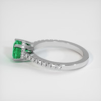 1.39 Ct. Emerald Ring, 18K White Gold 4