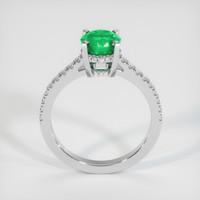 0.96 Ct. Emerald Ring, 18K White Gold 3