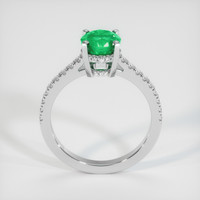 1.10 Ct. Emerald Ring, 18K White Gold 3