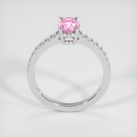 1.09 Ct. Pink Sapphire Ring, 18K White Gold 3