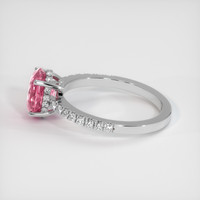1.74 Ct. Padparadscha Sapphire Ring, 18K White Gold 4