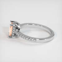 1.05 Ct. Padparadscha Sapphire Ring, 18K White Gold 4