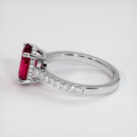 3.02 Ct. Ruby Ring, 18K White Gold 4