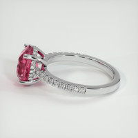 3.01 Ct. Padparadscha Sapphire Ring, 18K White Gold 4