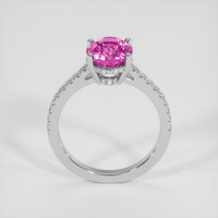 2.08 Ct. Pink Sapphire Ring, 18K White Gold 3