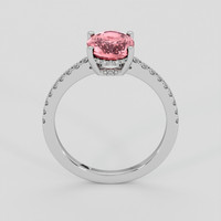 2.04 Ct. Padparadscha Sapphire Ring, 18K White Gold 3
