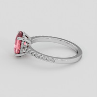 2.04 Ct. Padparadscha Sapphire Ring, 18K White Gold 4