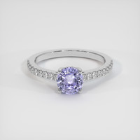 1.07 Ct. Violet Sapphire Ring, 18K White Gold 1