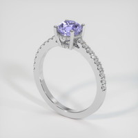 1.07 Ct. Violet Sapphire Ring, 18K White Gold 2