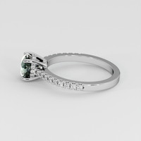 1.79 Ct. Bluish Green Sapphire Ring, 18K White Gold 4