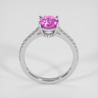 1.42 Ct. Pink Sapphire Ring, 18K White Gold 3