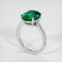 3.70 Ct. Emerald Ring, 18K White Gold 2