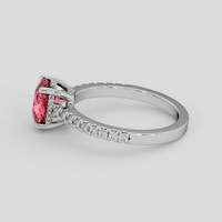 1.74 Ct. Padparadscha Sapphire Ring, 18K White Gold 4