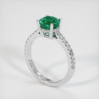 1.29 Ct. Emerald Ring, 18K White Gold 2
