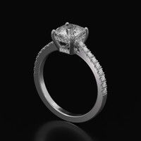 2.06 Ct. Sapphire Ring, 18K White Gold 2