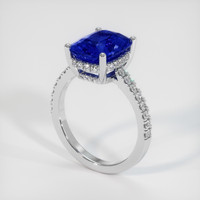 5.09 Ct. Sapphire Ring, 18K White Gold 2