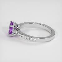 1.34 Ct. Purple Sapphire Ring, 18K White Gold 4