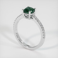 1.01 Ct. Sapphire Ring, 18K White Gold 2
