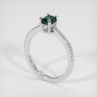 0.84 Ct. Sapphire Ring, 18K White Gold 2