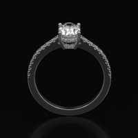 1.04 Ct. Sapphire Ring, 18K White Gold 3