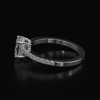 1.04 Ct. Sapphire Ring, 18K White Gold 4