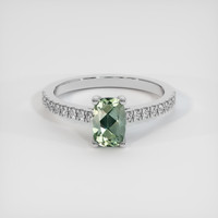 1.10 Ct. Sapphire Ring, 18K White Gold 1