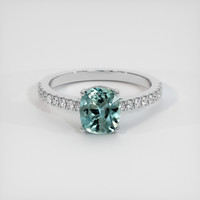1.26 Ct. Sapphire Ring, 18K White Gold 1