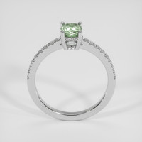 0.85 Ct. Yellowish Green Sapphire Ring, 18K White Gold 3