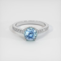 3.24 Ct. Sapphire Ring, 18K White Gold 1