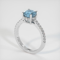 3.24 Ct. Sapphire Ring, 18K White Gold 2