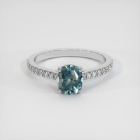 1.19 Ct. Sapphire Ring, 18K White Gold 1