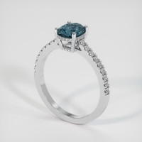 1.19 Ct. Sapphire Ring, 18K White Gold 2