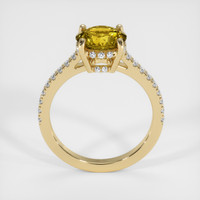 2.10 Ct. Yellowish Green Sphene (Titanite) Ring, 10K Yellow Gold 3