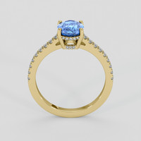 1.56 Ct. Blue Sapphire Ring, 10K Yellow Gold 3