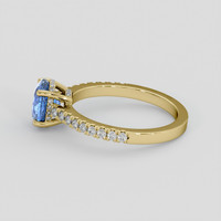 1.56 Ct. Blue Sapphire Ring, 10K Yellow Gold 4