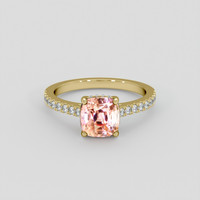 2.33 Ct. Padparadscha Sapphire Ring, 10K Yellow Gold 1