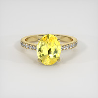 3.07 Ct. Yellow Sapphire Ring, 10K Yellow Gold 1