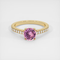 2.15 Ct. Pink Sapphire Ring, 14K Yellow Gold 1