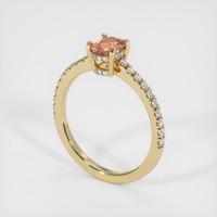 0.75 Ct. Sapphire Ring, 14K Yellow Gold 2