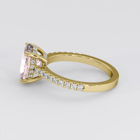 3.06 Ct. Peach Sapphire Ring, 14K Yellow Gold 4