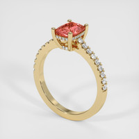 1.18 Ct. Padparadscha Sapphire Ring, 14K Yellow Gold 2