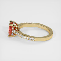 1.18 Ct. Padparadscha Sapphire Ring, 14K Yellow Gold 4
