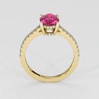 1.93 Ct. Pink Sapphire Ring, 14K Yellow Gold 3